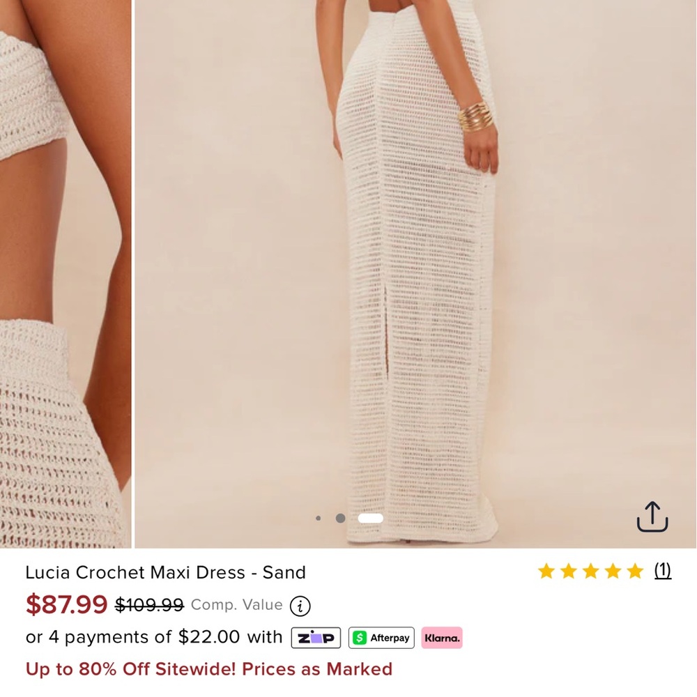 Fashion Nova White Crochet Crop Top
